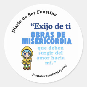 Engomado "Sirve por amor a Cristo" Classic Round Sticker
