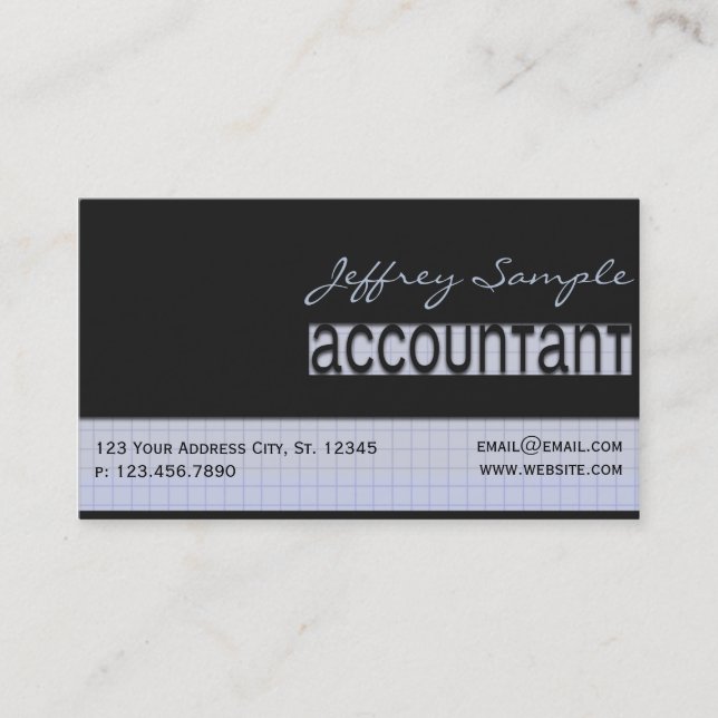 Engraved Accountant Business Card (Front)