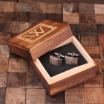 Engraved Box Set w/ Classic Monogram Cufflinks<br><div class="desc">Unique cuff links,  monogrammed and personalised to your request.</div>