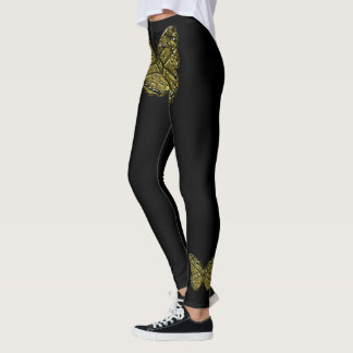 Engraved Butterfly 2 Leggings