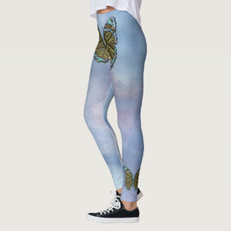 Engraved Butterfly 3 Options Leggings