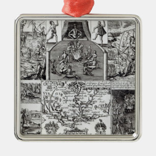 Engraved by Robert Vaughan Metal Tree Decoration