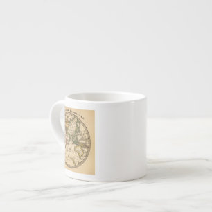Engraved Eastern Hemisphere Map Espresso Cup