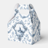 Engraved Floral Toile w/Windmill & Boats-Blue