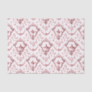 Engraved Floral Toile w/Windmill & Boats-Pink Tissue Paper