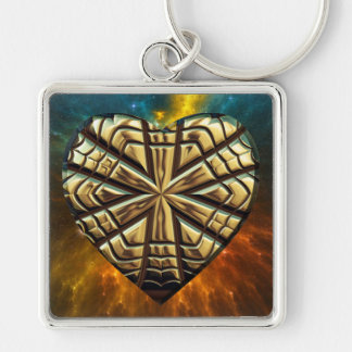 Engraved Heart 1 Keychain