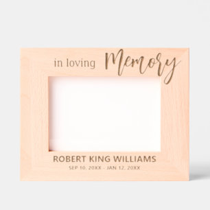 Engraved In Loving Memory Photo Keepsake Frame
