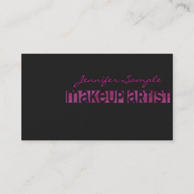 Engraved Makeup Artist Business Card (Front)