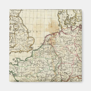 Engraved Map of Europe Magnet