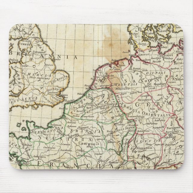 Engraved Map of Europe Mouse Pad (Front)