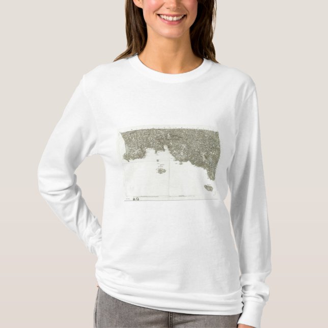 Engraved map of France 2 T-Shirt (Front)