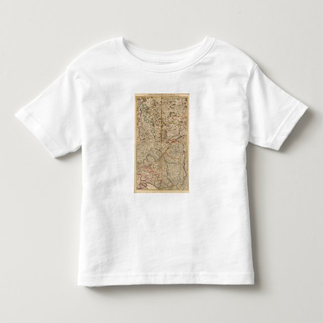 Engraved map of Germany's forests Toddler T-Shirt (Front)