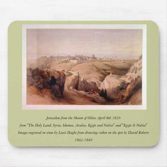Engraved on stone by Louis Haghe Mouse Pad (Front)