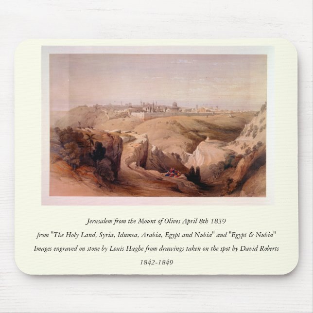 Engraved on stone by Louis Haghe Mouse Pad (Front)