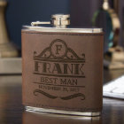Engraved Rockefeller Fitzgerald Hip Flask