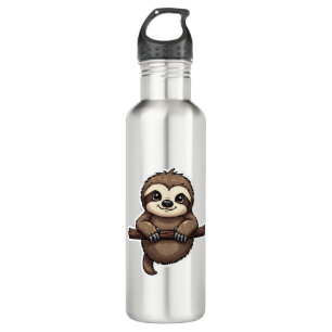 Engraved Sloth Tee Vintage Animal Art (2) 710 Ml Water Bottle