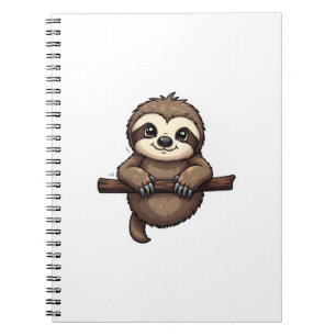 Engraved Sloth Tee Vintage Animal Art (2) Notebook