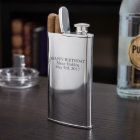 Engraved Stainless Steel Cigar Holder and Flask