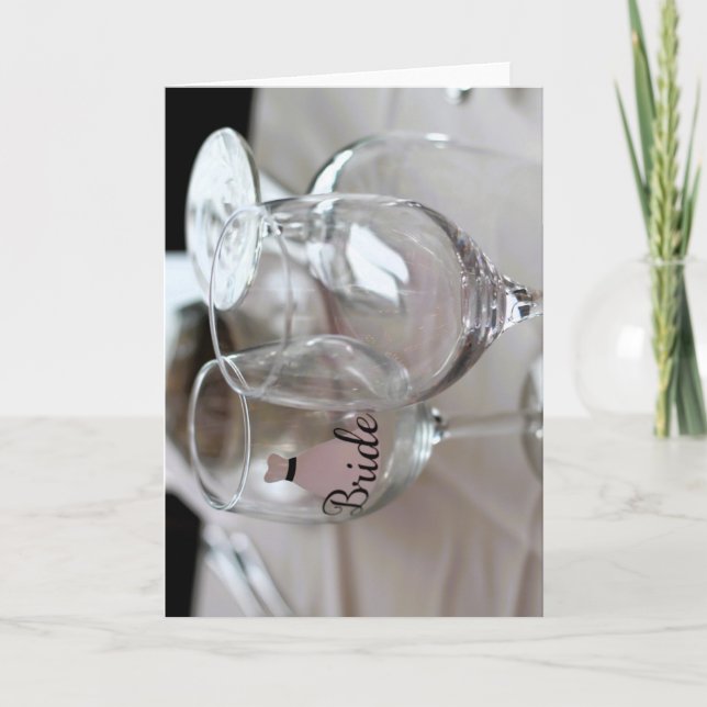 Engraved wine glass invitation (Front)