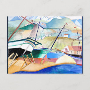 Engstrom - Boats on the Beach, Norwegian Theme Postcard