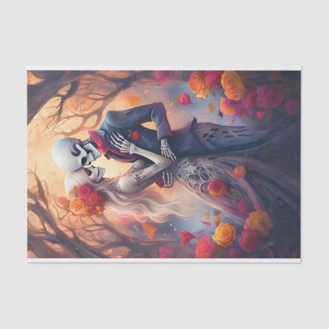 Engulfed in Eternal Love, Firey Gothic Lovers Tissue Paper (Front)