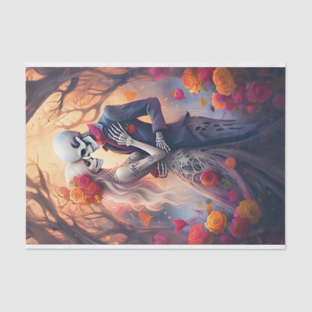 Engulfed in Eternal Love, Firey Gothic Lovers Tissue Paper (Front)