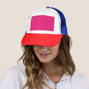 Enhance Your Design with Pink Background  Trucker Hat