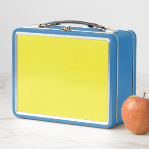 Enhance Your Design with Yellow Background Metal Lunch Box