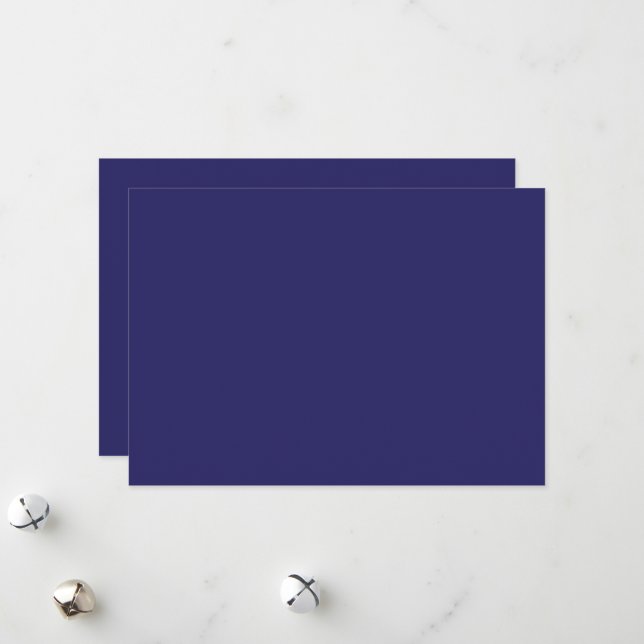 Enhance Your Home Decor with a Stylish Blue  Holiday Card (Front/Back In Situ)