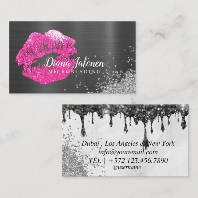 Enhance Your Lips with Precision and Style PMU Business Card (Front/Back)