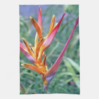 Enhanced Hawaiian Heliconia Flower Hand Towel