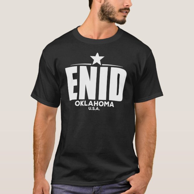 Enid Oklahoma Retro Vintage T-Shirt (Front)