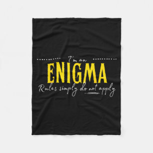 Enigma, The Rules Simply Do Not Apply Fleece Blanket