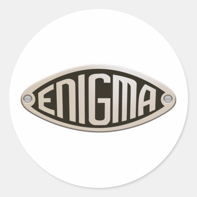Enigma wwii code breaker logo classic round sticker (Front)