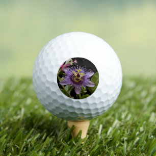 Enigmatic Beauty:  the Purple Passion Flower Golf Balls