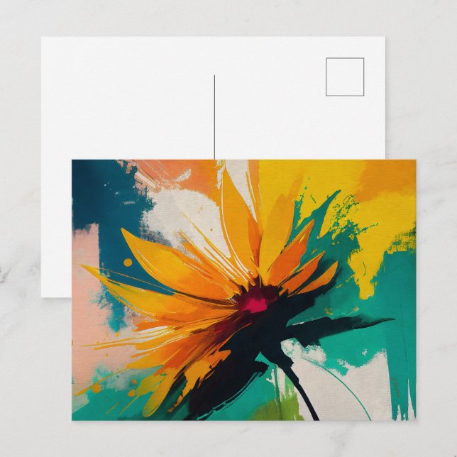 Enigmatic Blossom – A Dance Of Colour And Motion Postcard (Front/Back)