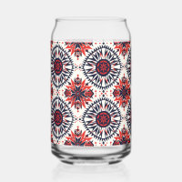 Enigmatic Blue "Cosmic Interlock" Printed Glass Tu