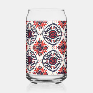 Enigmatic Blue "Cosmic Interlock" Printed Glass Tu