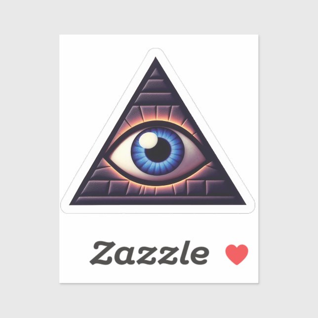 Enigmatic Illuminati Eye Triangle Sticker (Sheet)