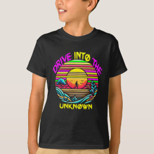 Enigmatic Journey: Retro Sunset Exploration T-Shirt