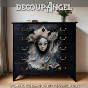 Enigmatic Masked Venice Woman Tissue Paper