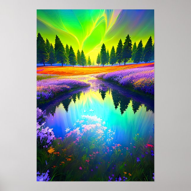 Enigmatic Waters, Mysterious Lake Poster (Front)