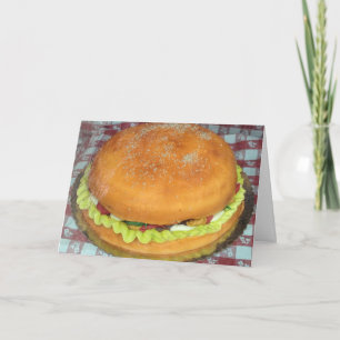 ENJOY-A HAMBURGER CAKE FOR YOUR BIRTHDAY CARD