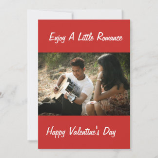 ENJOY A LITTLE ROMANCE VALENTINE'S DAY HOLIDAY CARD