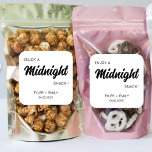 Enjoy a Midnight Snack Wedding Treat Bridal Shower Square Sticker<br><div class="desc">Enjoy a Midnight Snack Wedding Treat Bridal Shower Square Sticker</div>