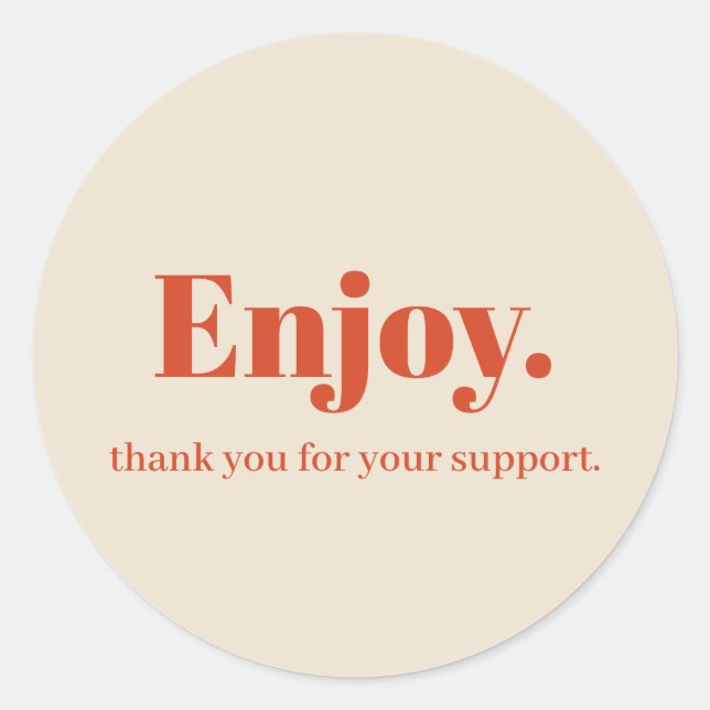 Enjoy Business Sticker Design (Front)