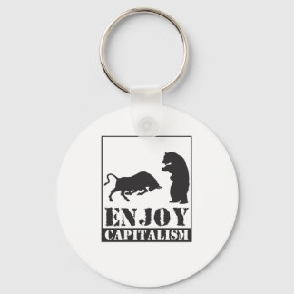 Enjoy Capitalism Bullen und Bären Key Ring