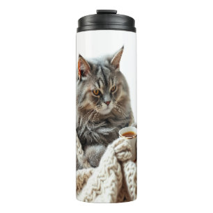 Enjoy Cat Winter Tea  Thermal Tumbler