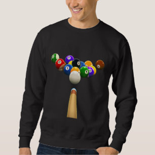 Enjoy Cool Pool Billiards Game Balls Graphic Desi Sweatshirt