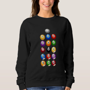 Enjoy Cool Pool Billiards Game Balls Graphic s Sweatshirt